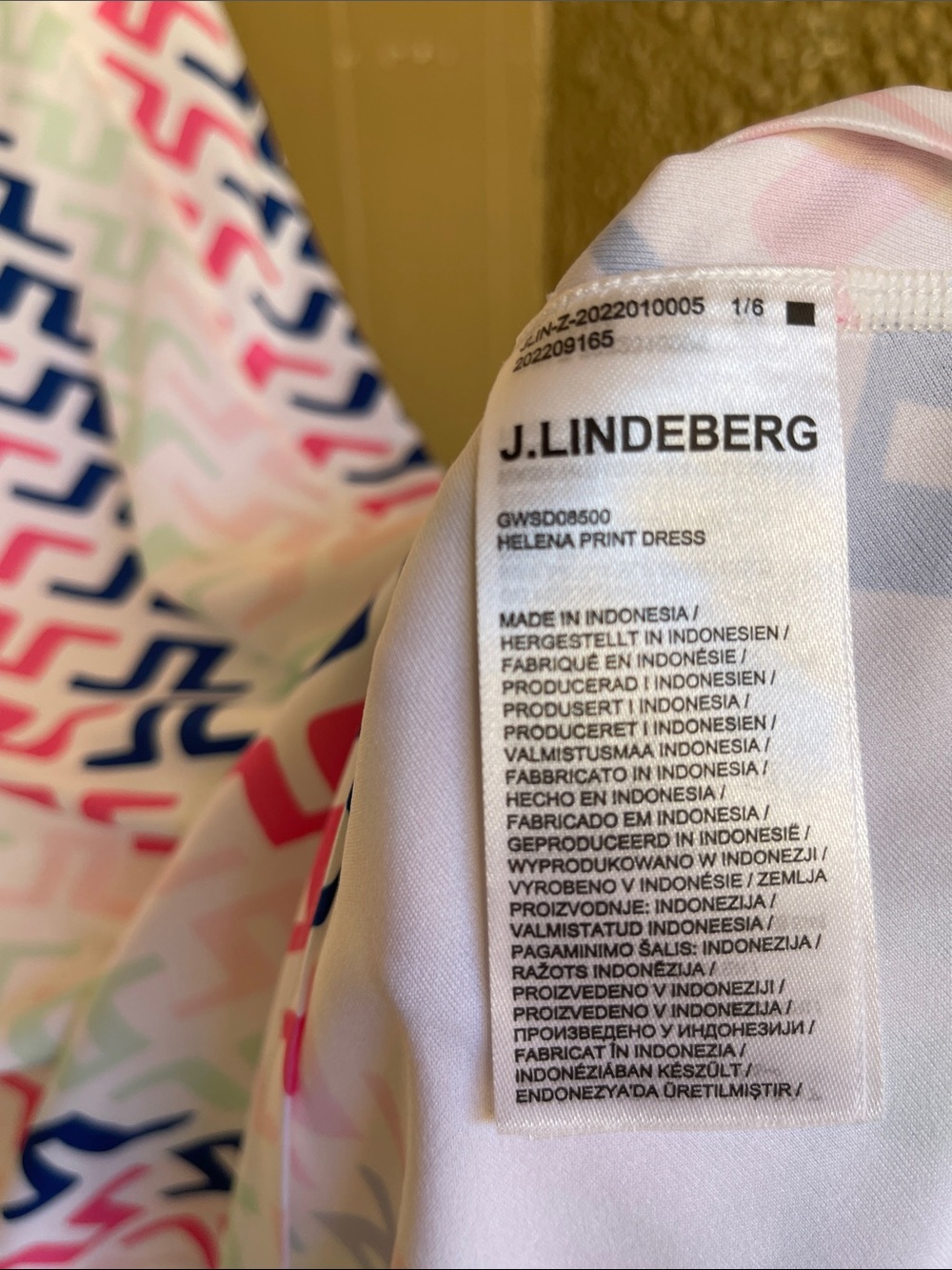 J.Lindeberg Helena Print Dress Size L - Picture 8 of 12